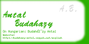 antal budahazy business card